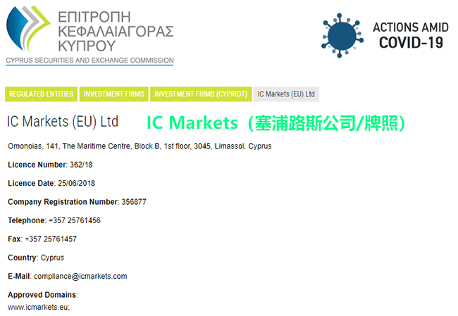 IC Markets塞浦路斯牌照