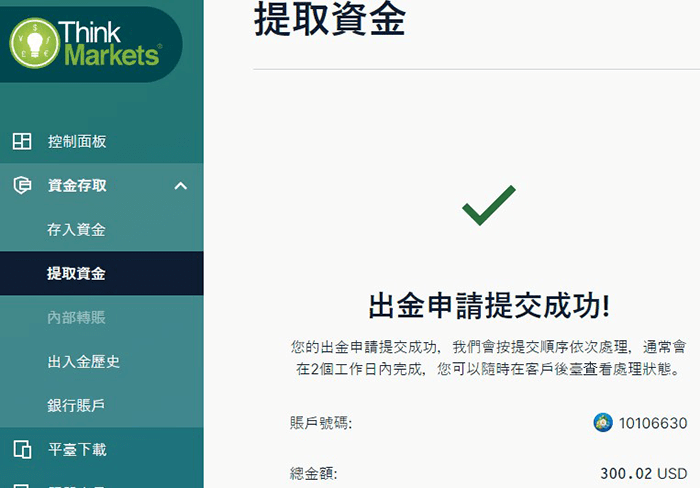 Thinkmarkets USDT出金